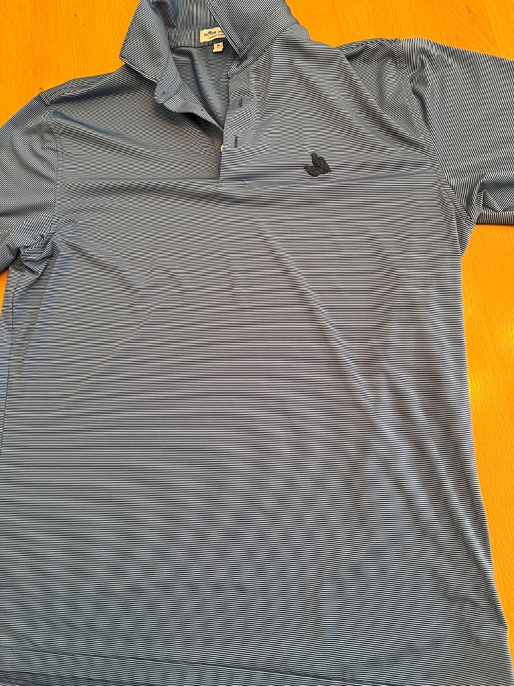 Peter Millar Men's Blue Micro-Striped Polo
